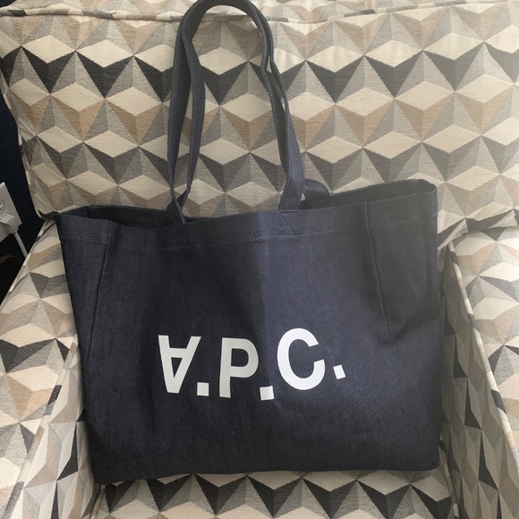 A.P.C.Daniela Denim Shopping Tote Bag New! - Picture 11 of 12